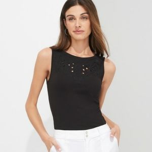 White House Black Market Black Cut Out Tank Size Small